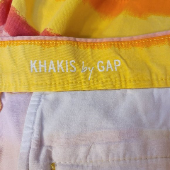 Gap Woman's Size 12 Sunkissed Shorts Khakis By Gap Stripes - Picture 5 of 6